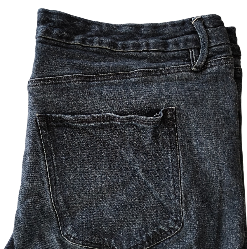 Good American Good Waist Palazzo Wide Leg Jeans in Dark Blue Size 22 - Picture 2 of 9